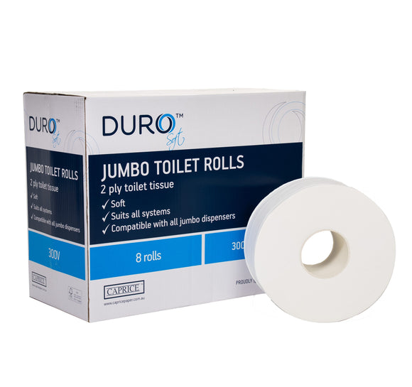 Duro Jumbo Toilet Paper Roll 2 Ply 300 Metre